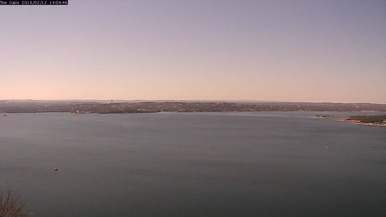 Lake Travis webcam, February 12, 2016 1:10 PM CT