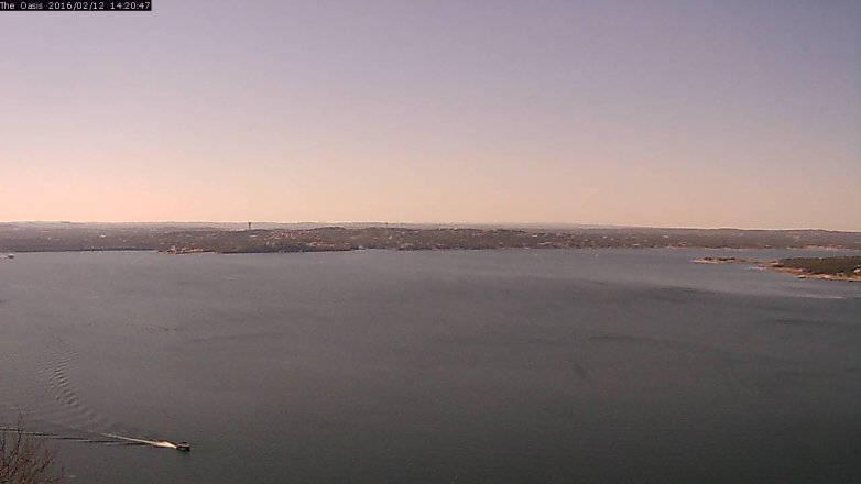 Lake Travis webcam, February 12, 2016 1:25 PM CT