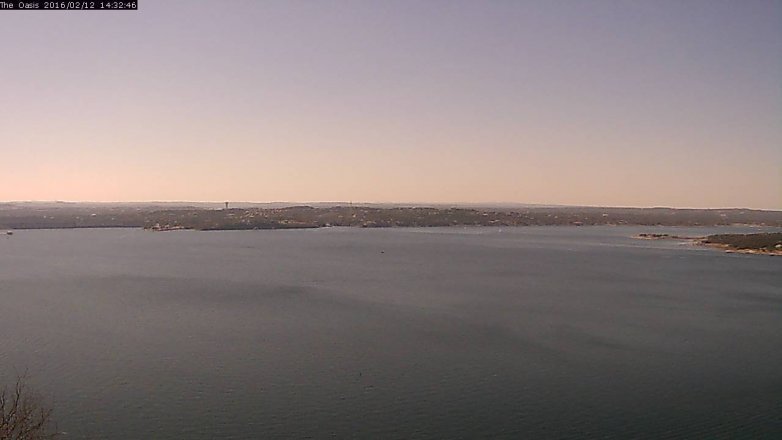 Lake Travis webcam, February 12, 2016 1:40 PM CT