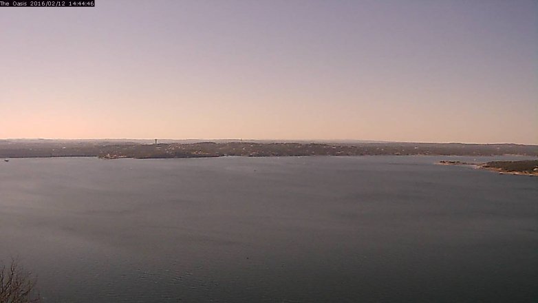 Lake Travis webcam, February 12, 2016 1:50 PM CT