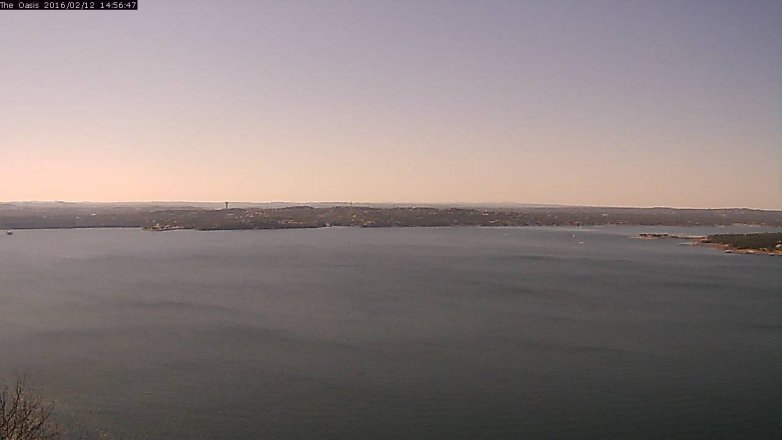 Lake Travis webcam, February 12, 2016 2:05 PM CT
