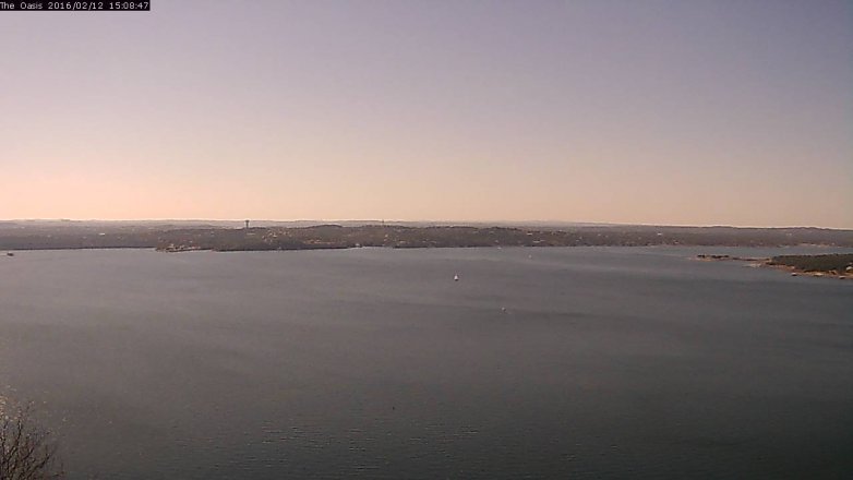 Lake Travis webcam, February 12, 2016 2:15 PM CT