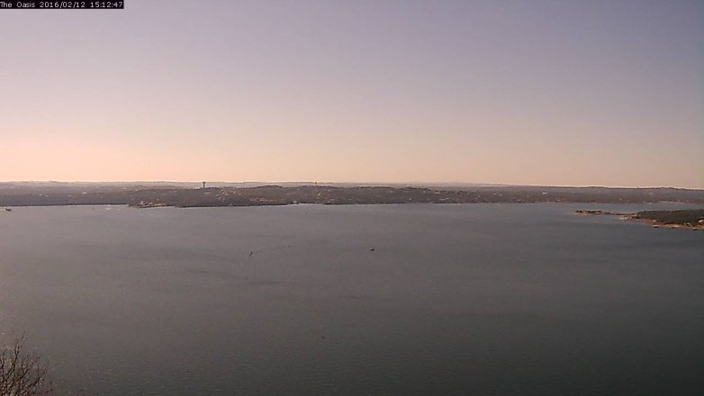 Lake Travis webcam, February 12, 2016 2:20 PM CT