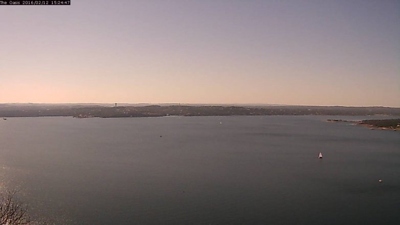 Lake Travis webcam, February 12, 2016 2:30 PM CT