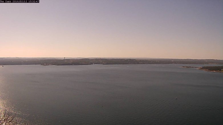 Lake Travis webcam, February 12, 2016 2:40 PM CT
