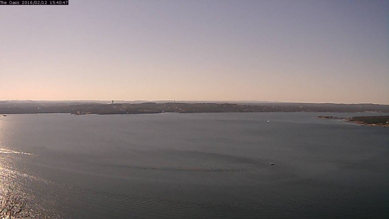 Lake Travis webcam, February 12, 2016 2:45 PM CT