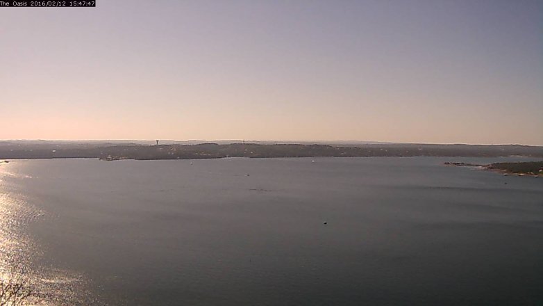 Lake Travis webcam, February 12, 2016 2:55 PM CT