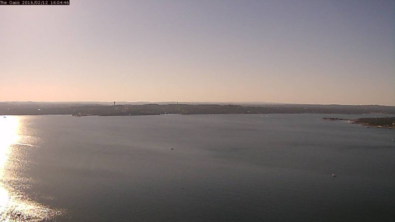 Lake Travis webcam, February 12, 2016 3:10 PM CT