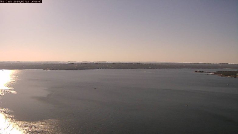 Lake Travis webcam, February 12, 2016 3:15 PM CT