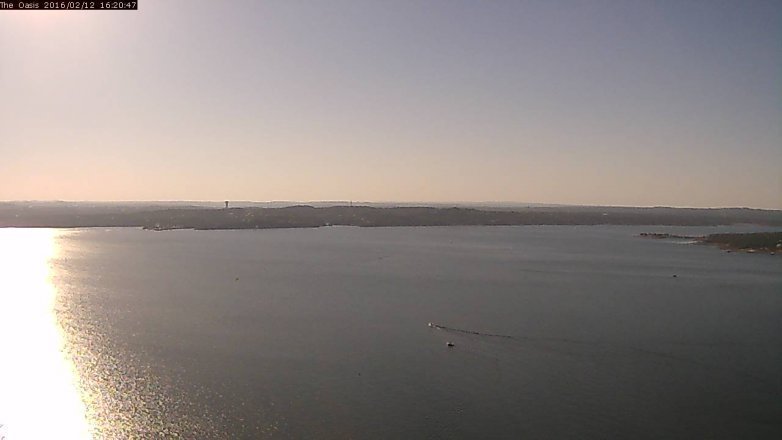 Lake Travis webcam, February 12, 2016 3:25 PM CT
