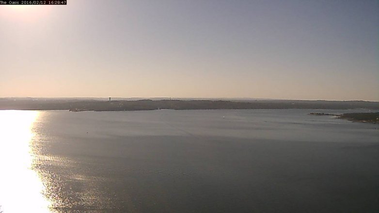 Lake Travis webcam, February 12, 2016 3:35 PM CT