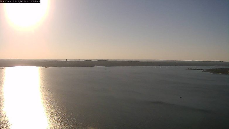 Lake Travis webcam, February 12, 2016 4:05 PM CT