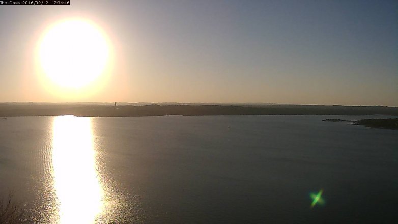Lake Travis webcam, February 12, 2016 4:40 PM CT