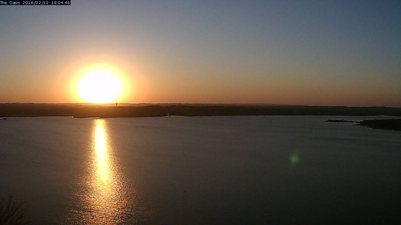 Lake Travis webcam, February 12, 2016 5:10 PM CT