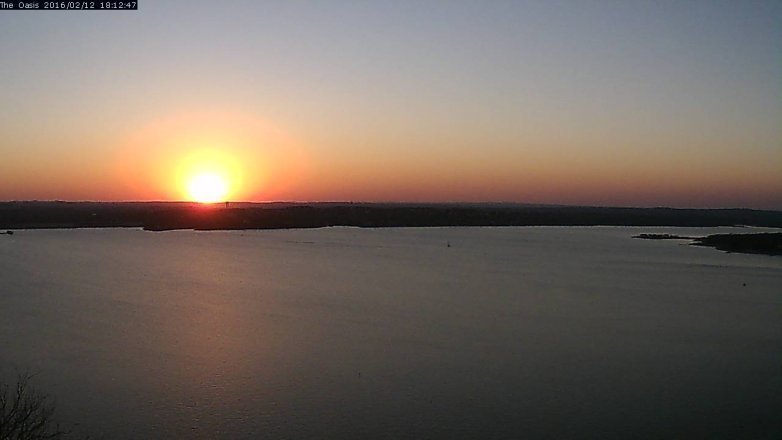 Lake Travis webcam, February 12, 2016 5:20 PM CT