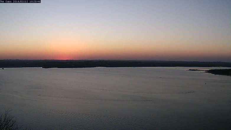 Lake Travis webcam, February 12, 2016 5:25 PM CT