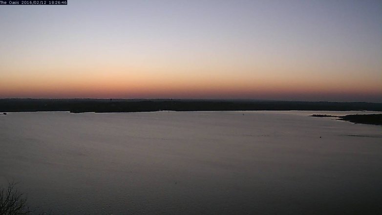 Lake Travis webcam, February 12, 2016 5:30 PM CT