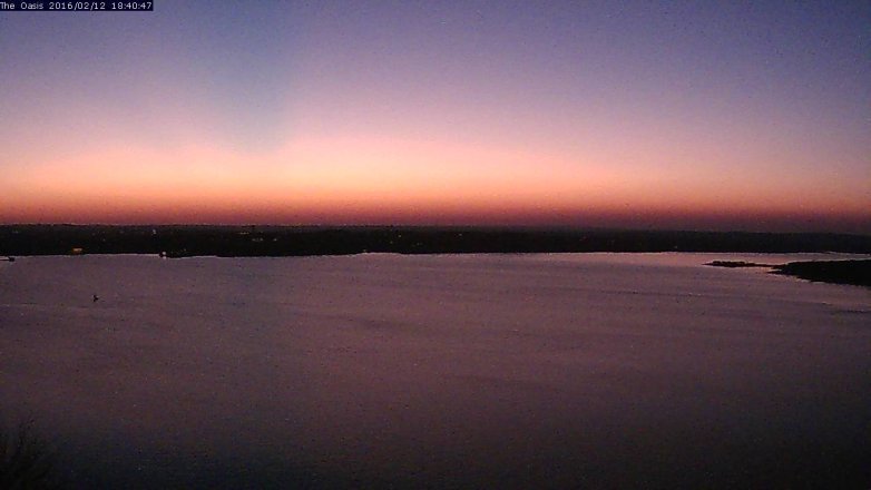 Lake Travis webcam, February 12, 2016 5:45 PM CT
