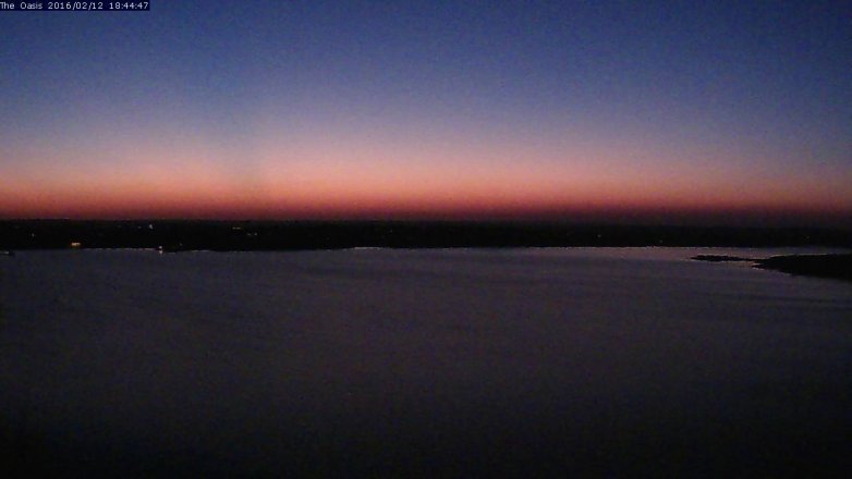 Lake Travis webcam, February 12, 2016 5:50 PM CT