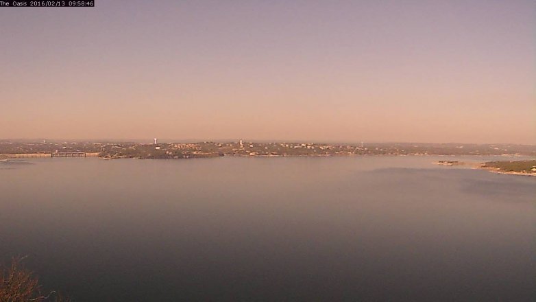 Lake Travis webcam, February 13, 2016 9:05 AM CT