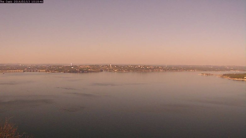 Lake Travis webcam, February 13, 2016 9:25 AM CT