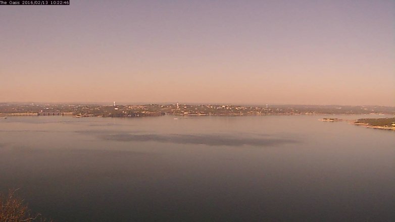 Lake Travis webcam, February 13, 2016 9:30 AM CT