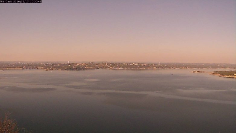 Lake Travis webcam, February 13, 2016 9:35 AM CT