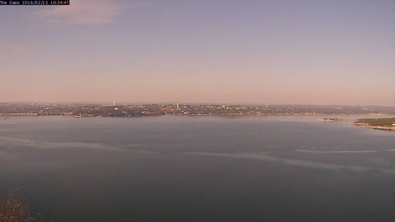 Lake Travis webcam, February 13, 2016 9:40 AM CT