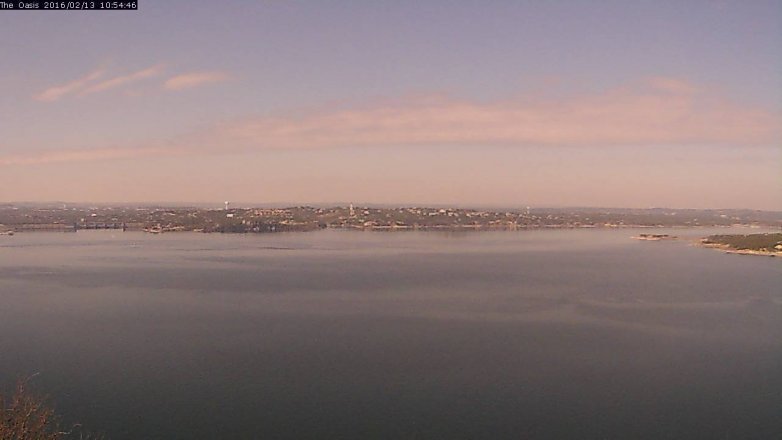 Lake Travis webcam, February 13, 2016 10:00 AM CT
