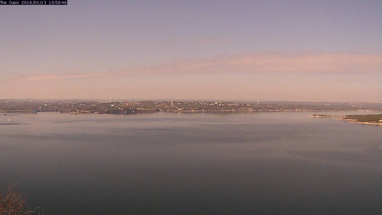 Lake Travis webcam, February 13, 2016 10:05 AM CT