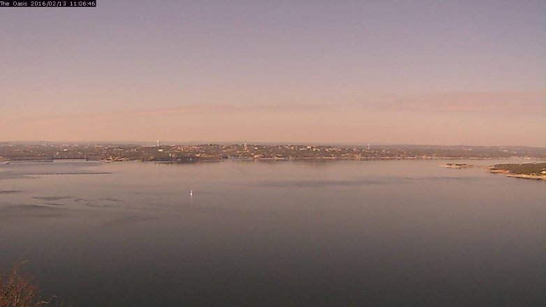 Lake Travis webcam, February 13, 2016 10:15 AM CT