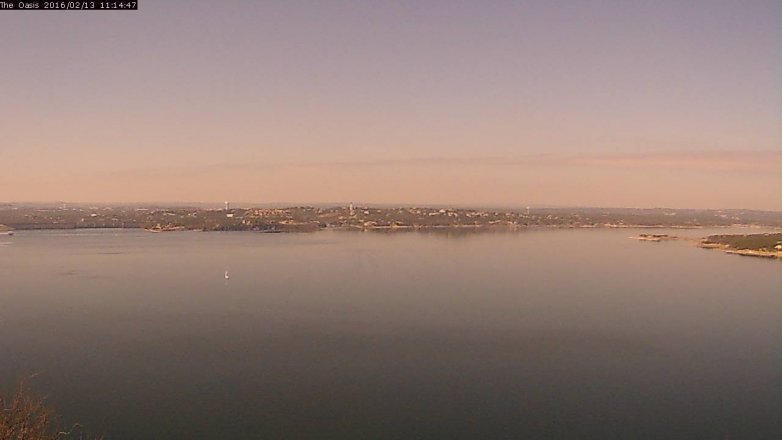 Lake Travis webcam, February 13, 2016 10:20 AM CT
