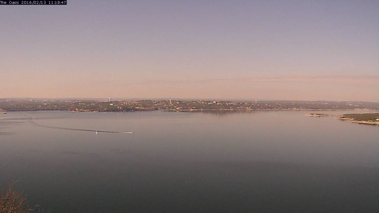 Lake Travis webcam, February 13, 2016 10:25 AM CT