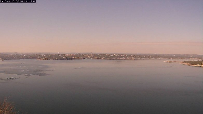 Lake Travis webcam, February 13, 2016 10:30 AM CT