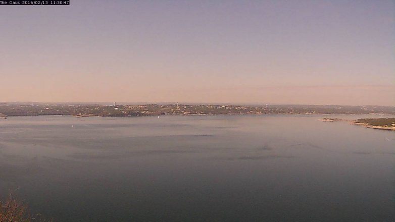 Lake Travis webcam, February 13, 2016 10:35 AM CT