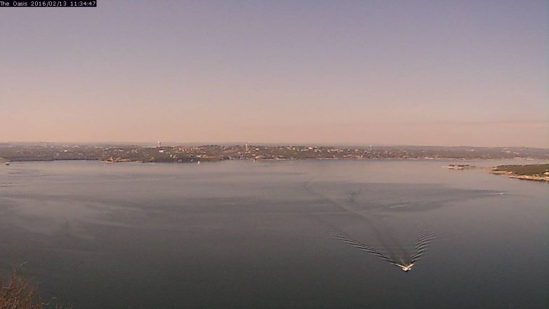 Lake Travis webcam, February 13, 2016 10:40 AM CT