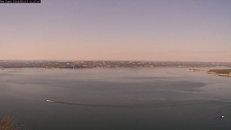 Lake Travis webcam, February 13, 2016 10:45 AM CT