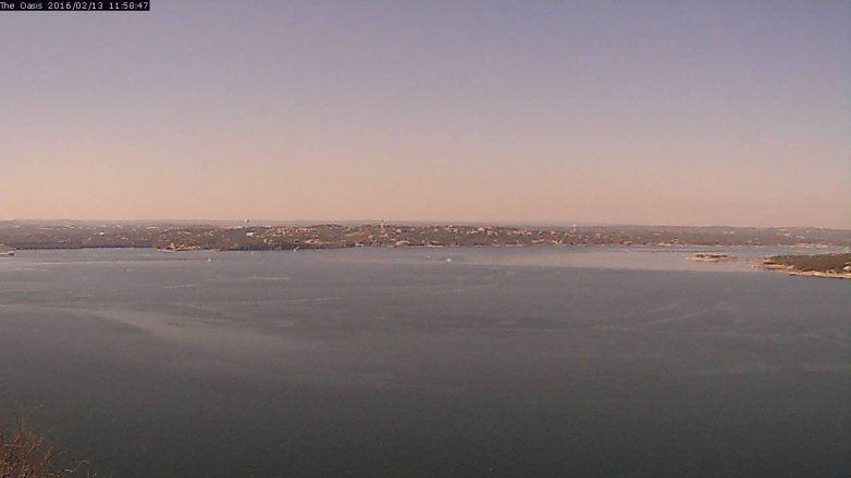 Lake Travis webcam, February 13, 2016 11:05 AM CT