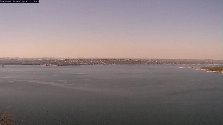 Lake Travis webcam, February 13, 2016 11:25 AM CT