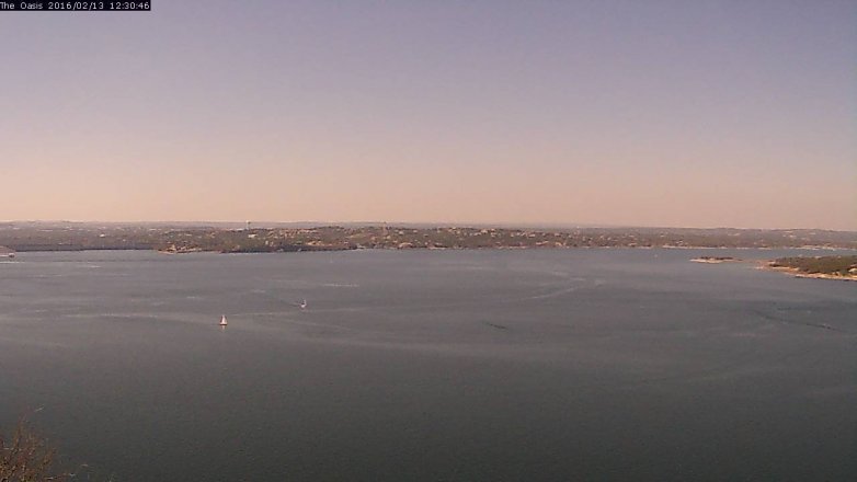 Lake Travis webcam, February 13, 2016 11:35 AM CT