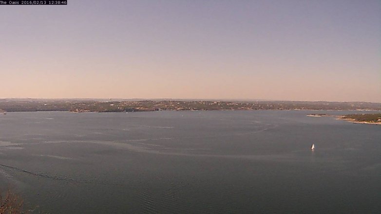 Lake Travis webcam, February 13, 2016 11:45 AM CT