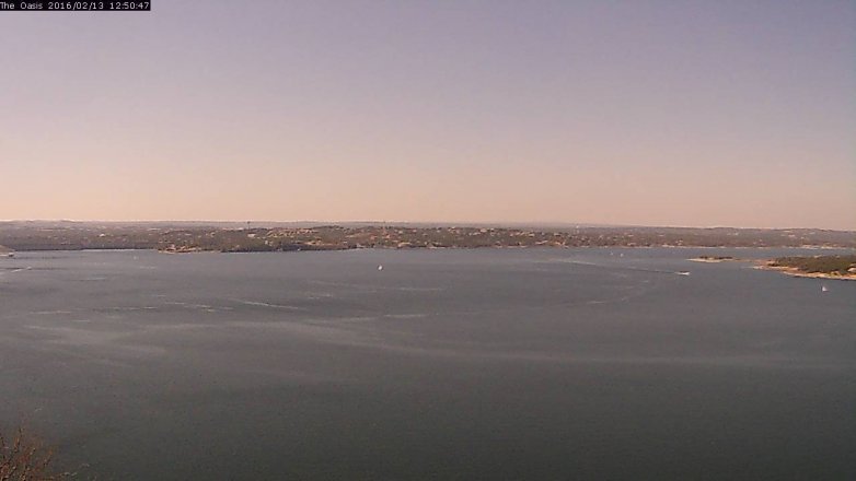 Lake Travis webcam, February 13, 2016 11:55 AM CT