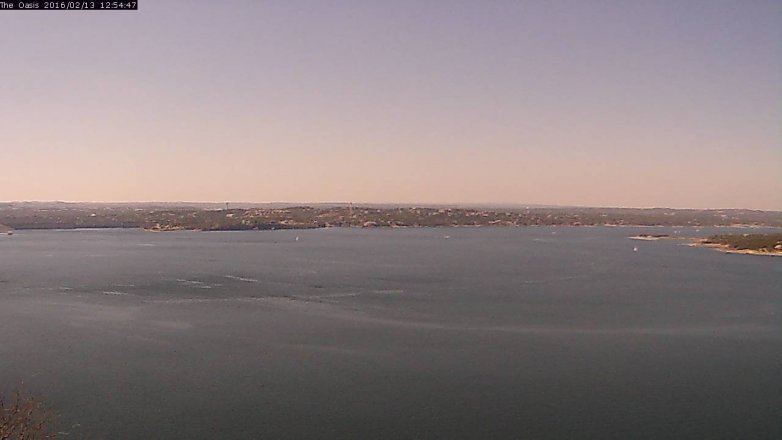 Lake Travis webcam, February 13, 2016 12:00 PM CT