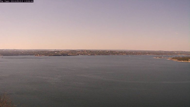 Lake Travis webcam, February 13, 2016 12:10 PM CT