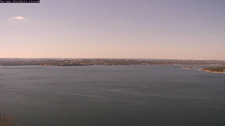 Lake Travis webcam, February 13, 2016 12:20 PM CT