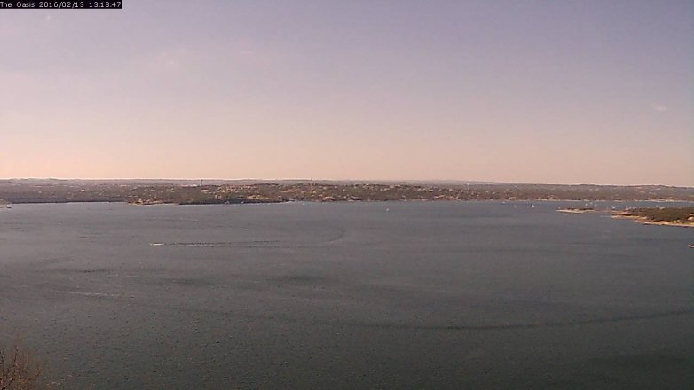 Lake Travis webcam, February 13, 2016 12:25 PM CT