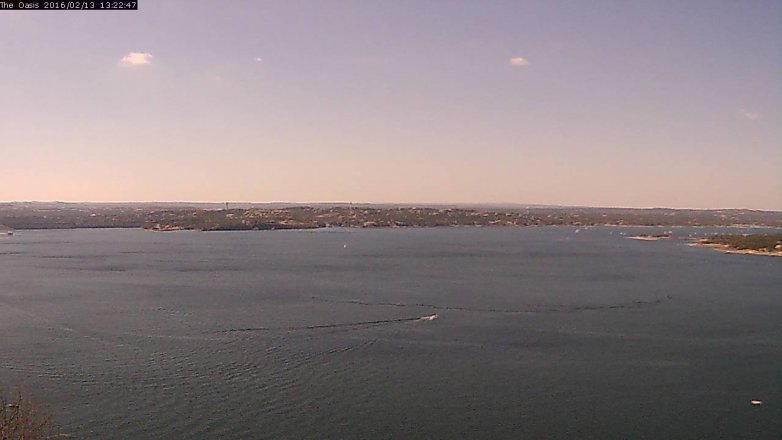 Lake Travis webcam, February 13, 2016 12:30 PM CT
