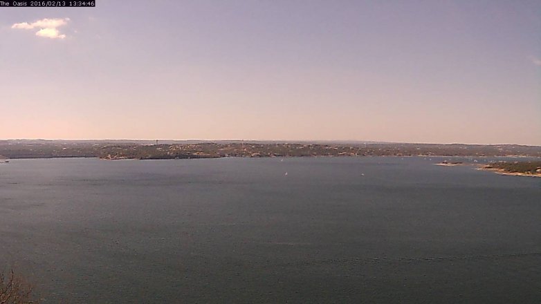 Lake Travis webcam, February 13, 2016 12:40 PM CT