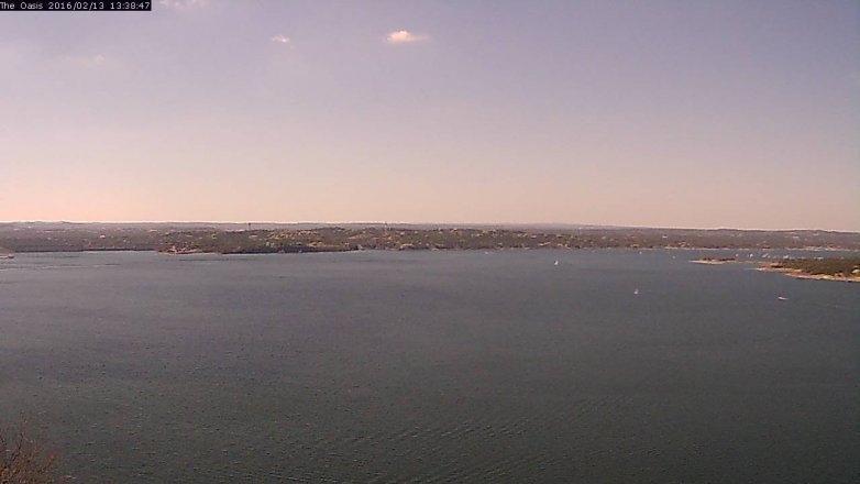 Lake Travis webcam, February 13, 2016 12:45 PM CT