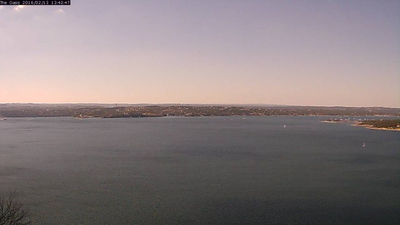 Lake Travis webcam, February 13, 2016 12:50 PM CT